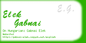 elek gabnai business card